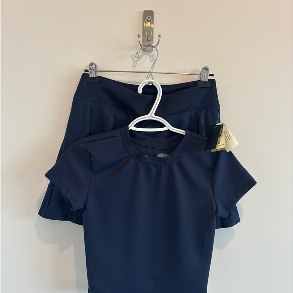 Ardene Navy Mini Skirt & shirt set - Picture 1 of 7